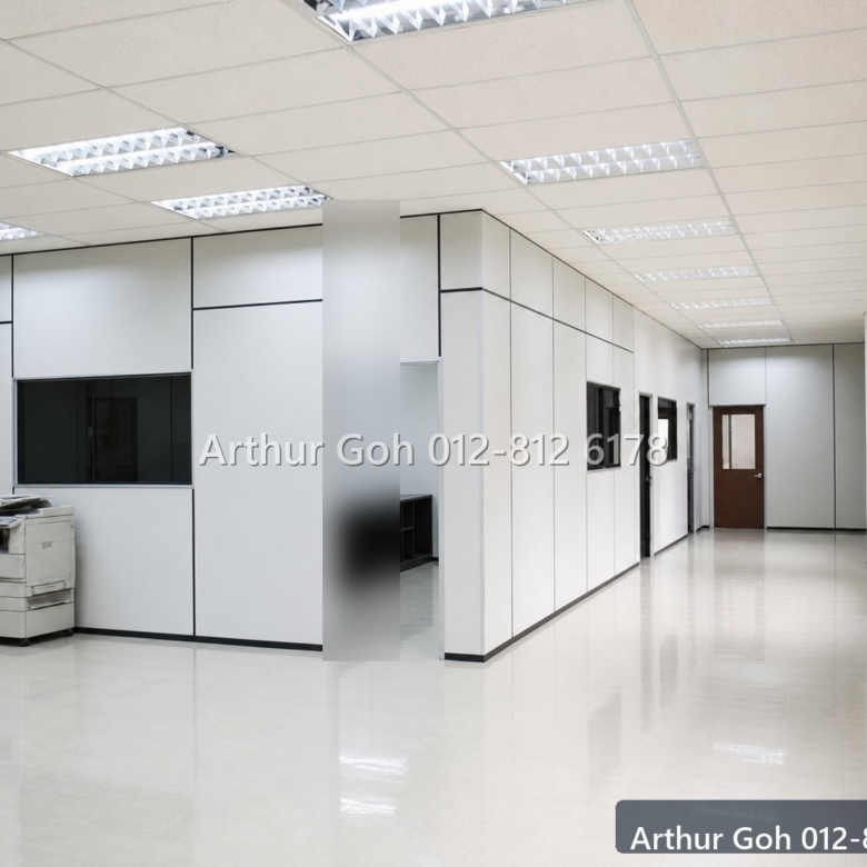 Bright office corridor and work rooms