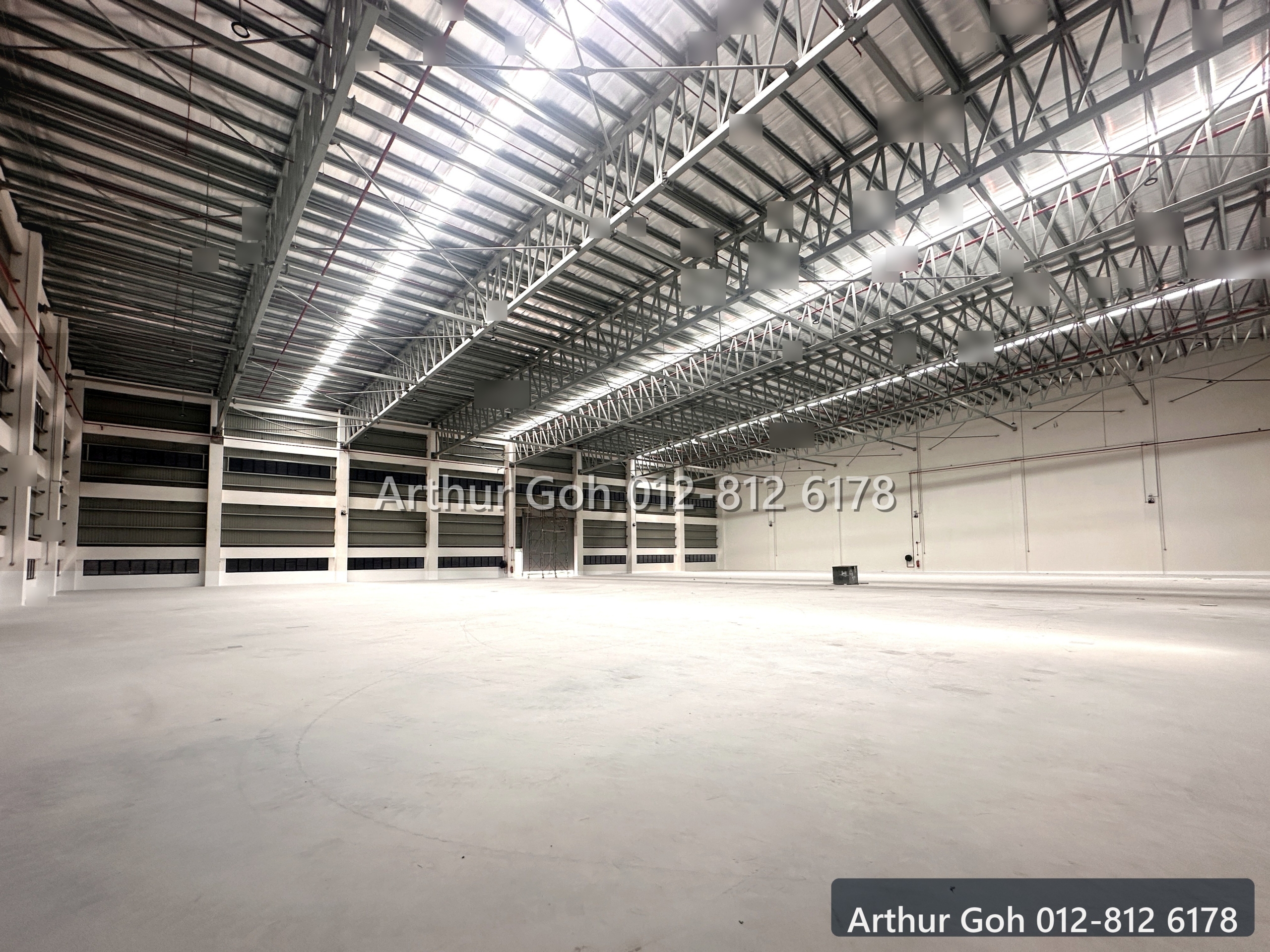 Wide-angle industrial warehouse interior