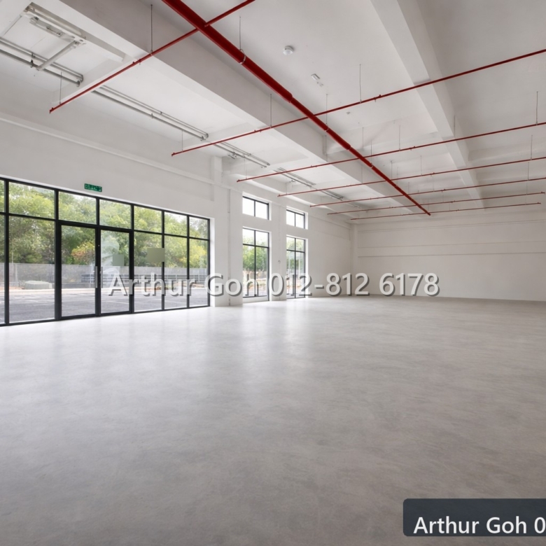Bright showroom interior with open floor plan