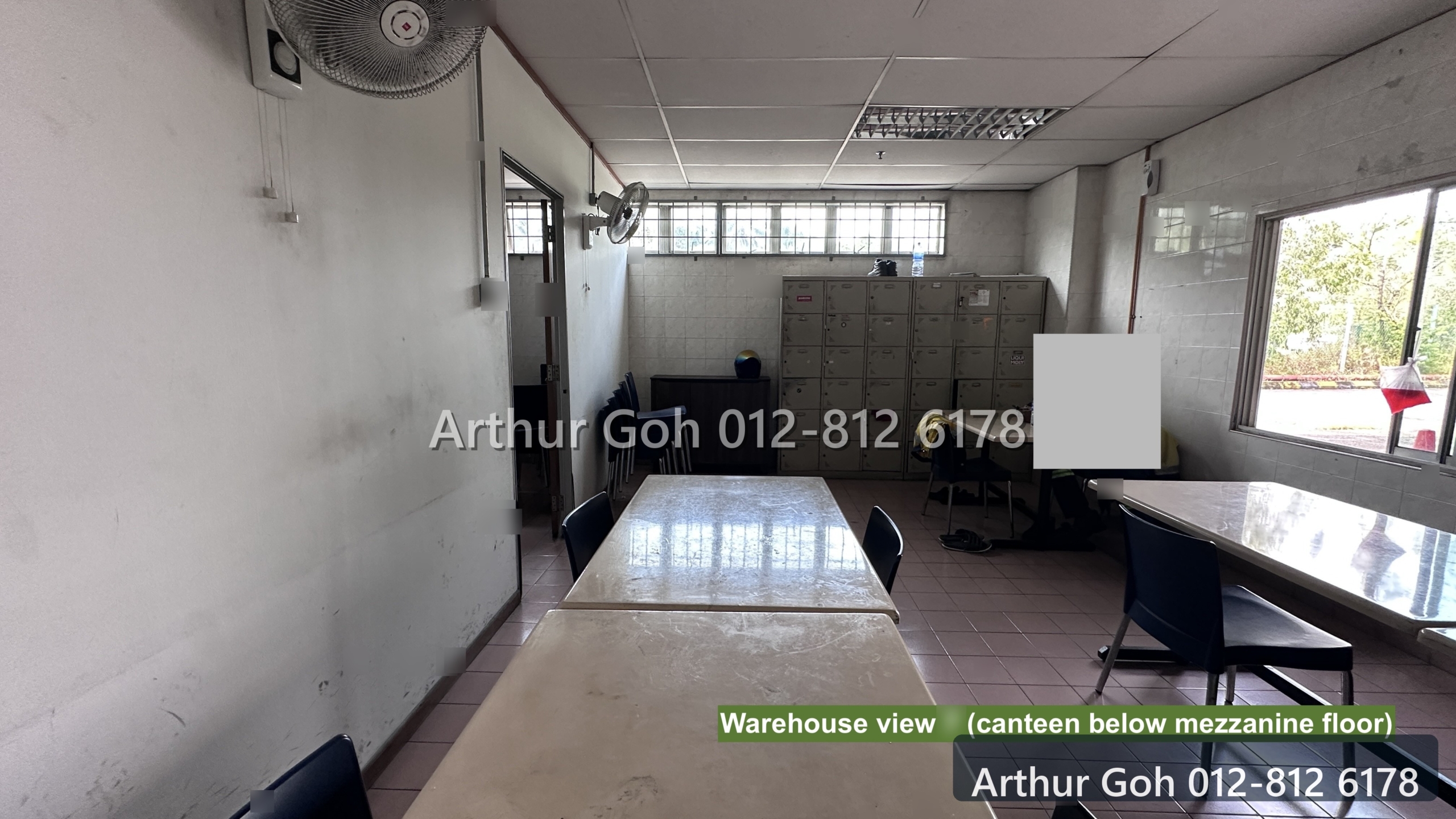 Industrial canteen and support area interior